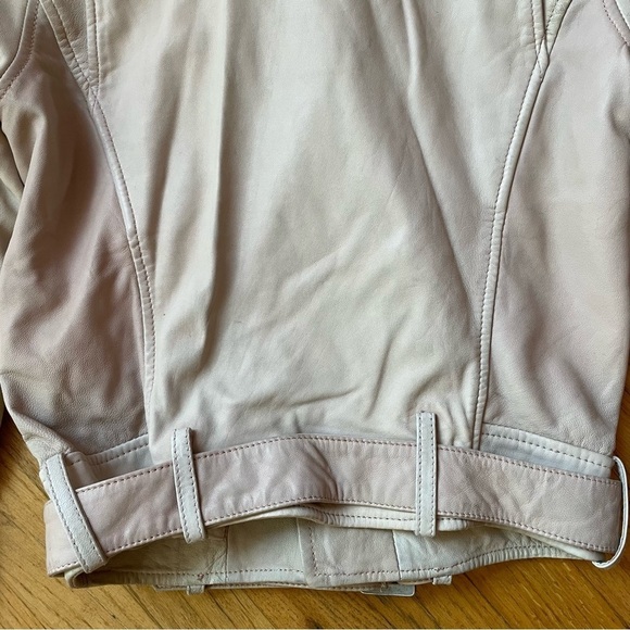 MAJE Lambskin Leather Moto Jacket - Picture 14 of 16